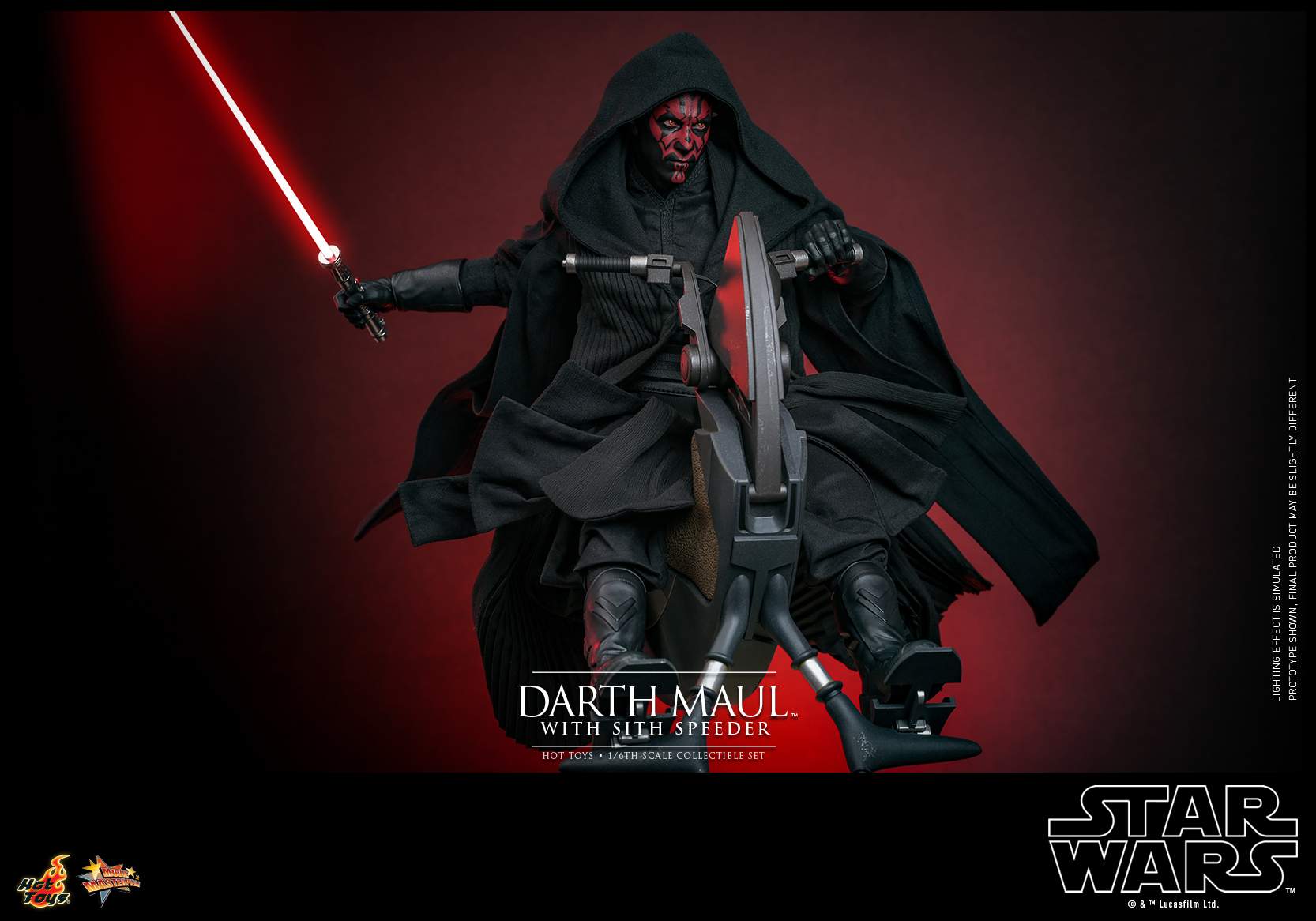 Hot Toys MMS749 Star Wars Episode I: The Phantom Menace™ - Darth Maul™ with Sith Speeder