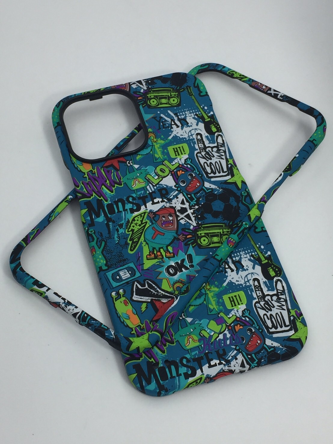 เคสคูทิส(Kutis)เคสไอโฟน13PROmax(ลายMonster)มาใหม่ เคสประกบหน้า-หลัง เคสเรืองแสง เคสลายวินเทจ ร้านSuperhero Klongthom