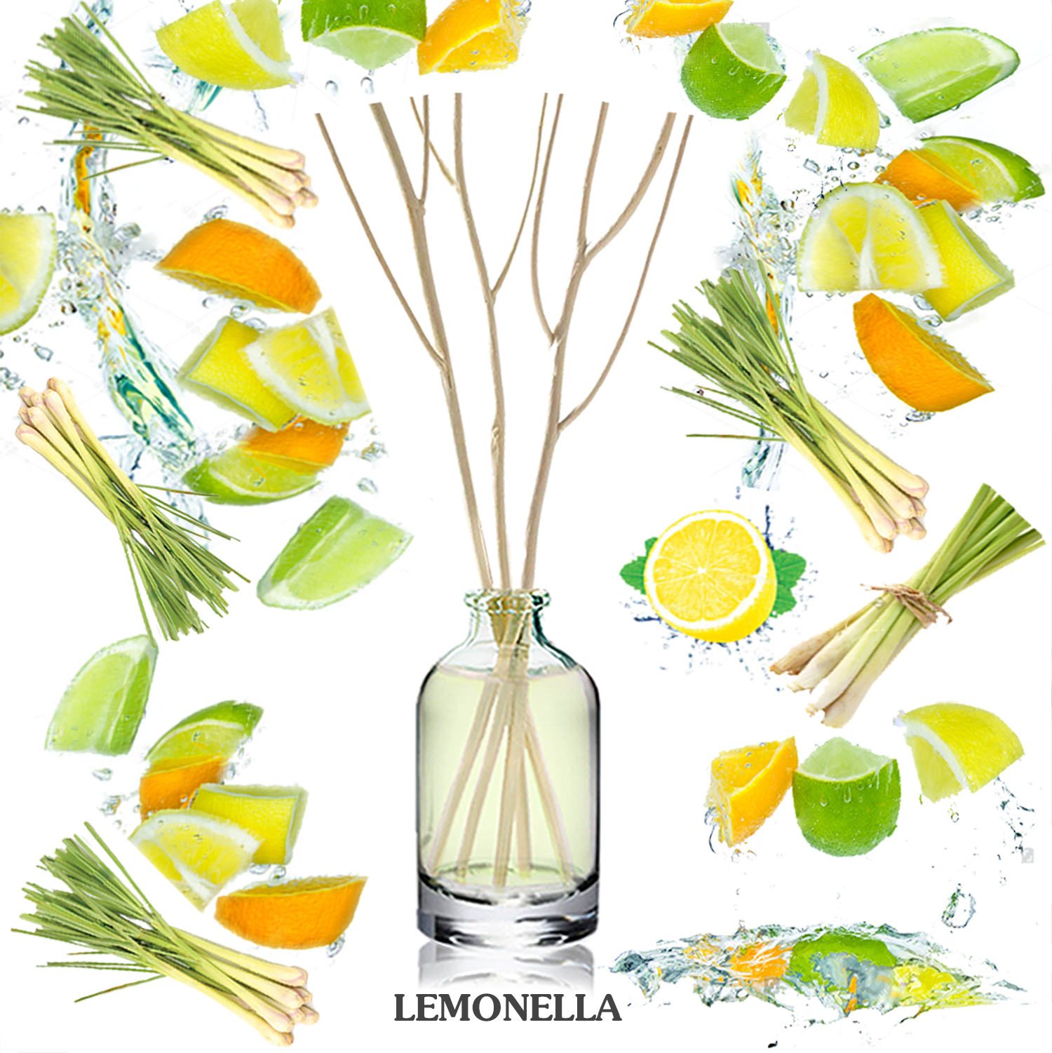 ก้านไม้หอมปรับอากาศขนาดมินิ 15ml LEMONELLA ตะไคร้หอมไล่ยุง