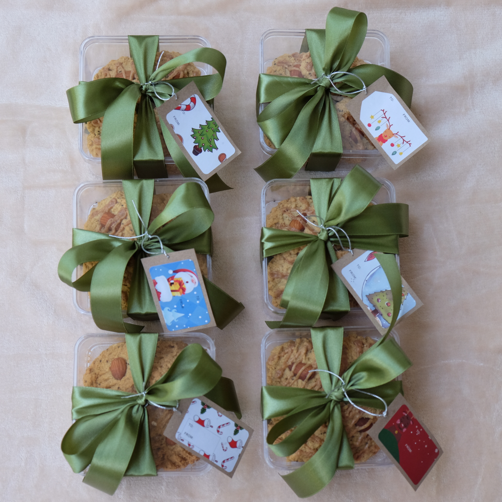 🍪 🌾🌰ALMOND OATMEAL COOKIES 🎅 🎄คุ้กกี้อัลมอนด์ข้าวโอ๊ต - CKH บรรจุกล่องใส #ของขวัญปีใหม่ #คุ้กกี้เพื่อสุขภาพ #แคลรอรี่ต่ำ