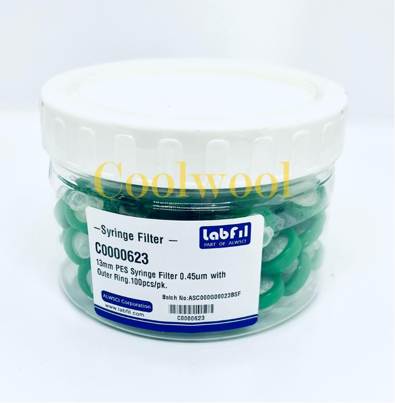 13 mm PES syringe filter 0.45 with outer ring(100ชิ้น/แพ็ค)