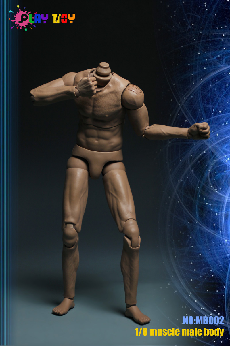 PLAY TOY MB001, MB002 1/6 Muscle male body with 2 joints on the arms