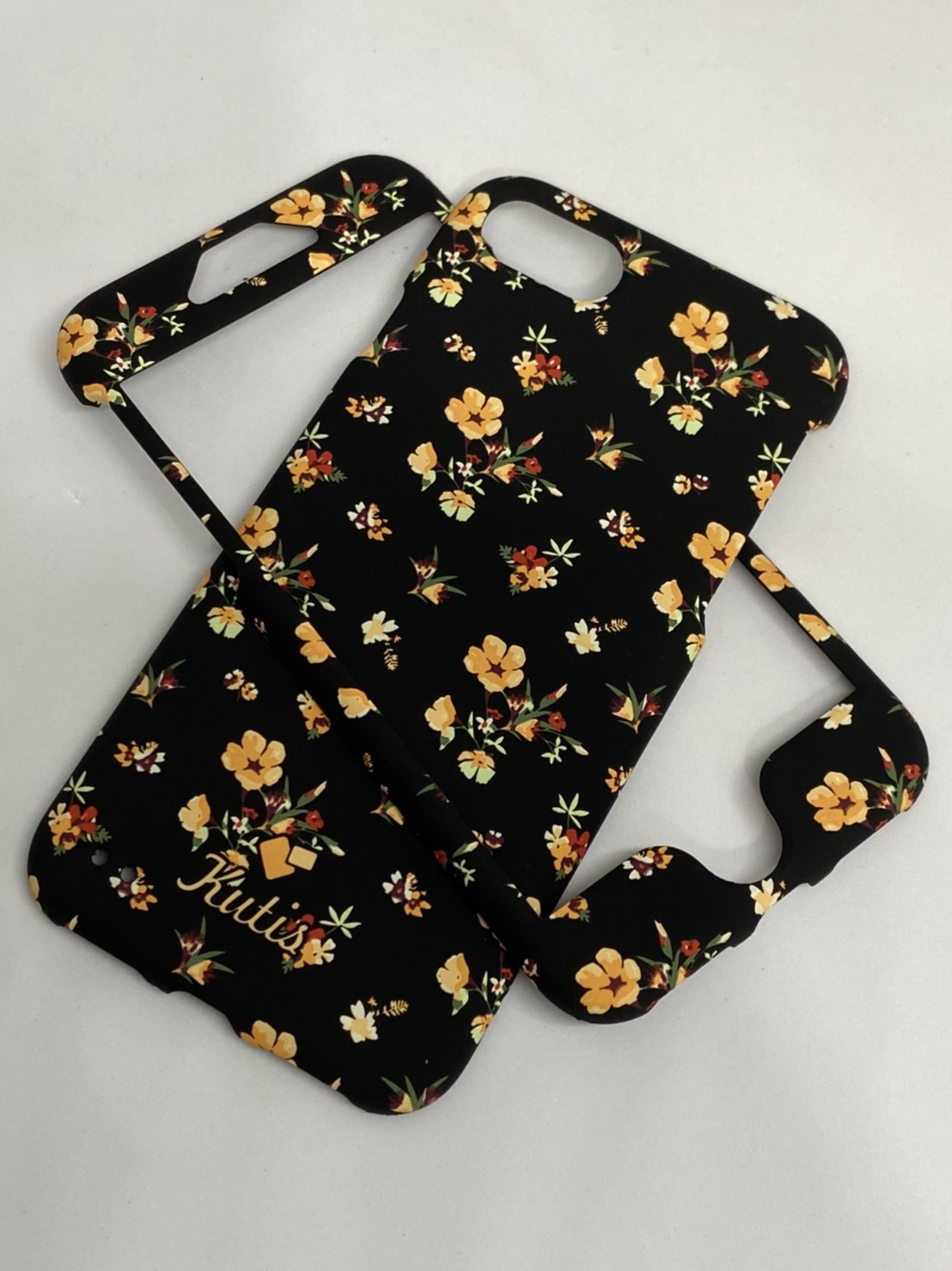 เคสคูทิส(Kutis)เคสไอโฟน7,8,SE2020(ลายดอกไม้ช่อดอกสีส้ม)มาใหม่ เคสประกบหน้า-หลัง เคสเรืองแสง เคสลายวินเทจ ร้านSuperhero Klongthom