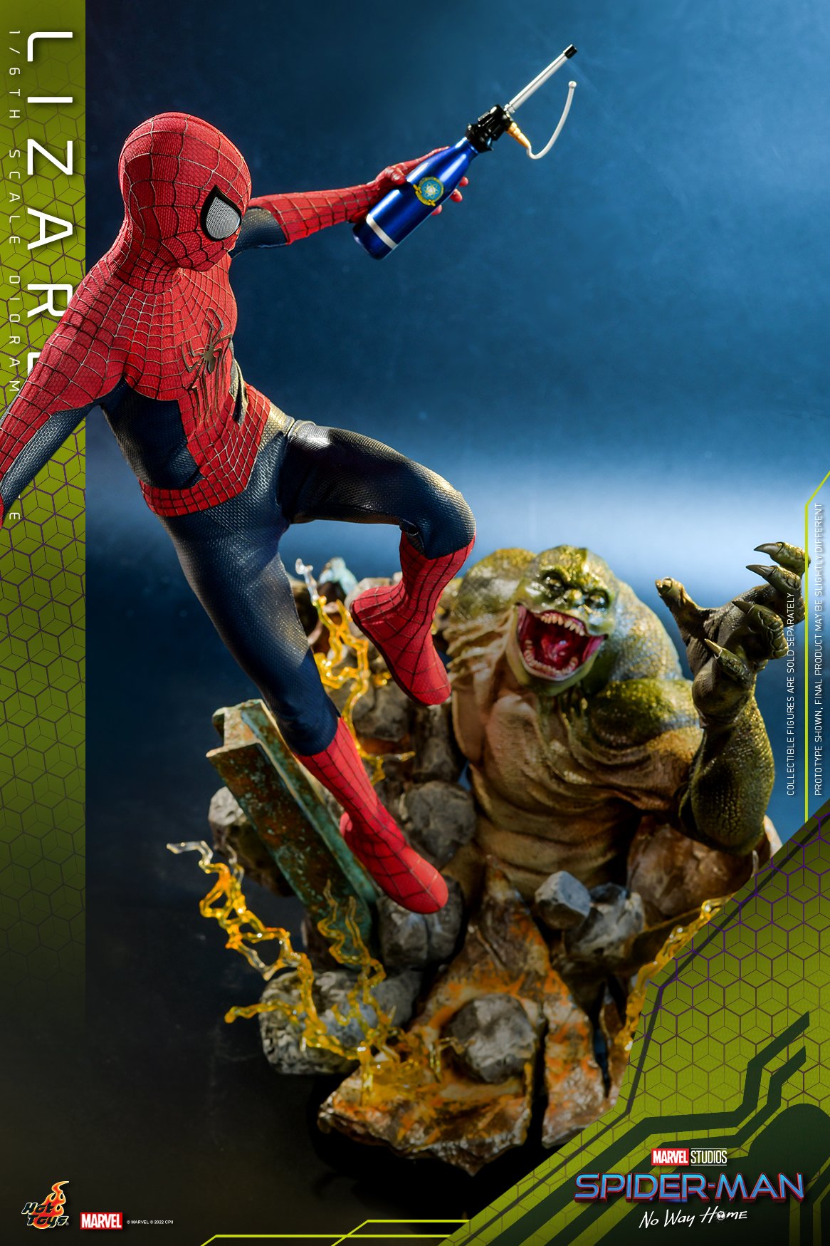 Hot Toys MMS658 1/6 The Amazing Spider-Man 2 - The Amazing Spider-Man + ACS013 1/6 Spider-Man: No Way Home - Lizard Diorama Base
