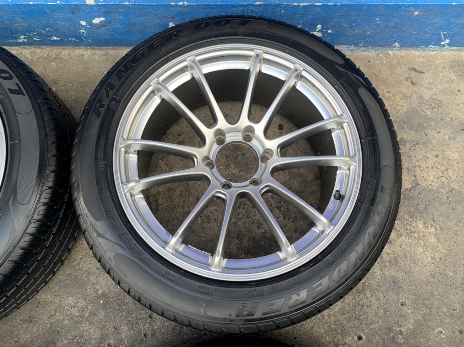 ✨ล้อแม็ก 6รู139✨Advan RS ขอบ 20 สีบอร์นไฮเปอร์ พร้อมยาง 265-50-20 THUNDERER ปลายปี 19