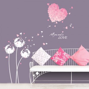 KR-0063 Wall Sticker วอลล์สติ๊กเกอร์แต่งผนัง All you need is LOVE ขนาด 50x70 cm