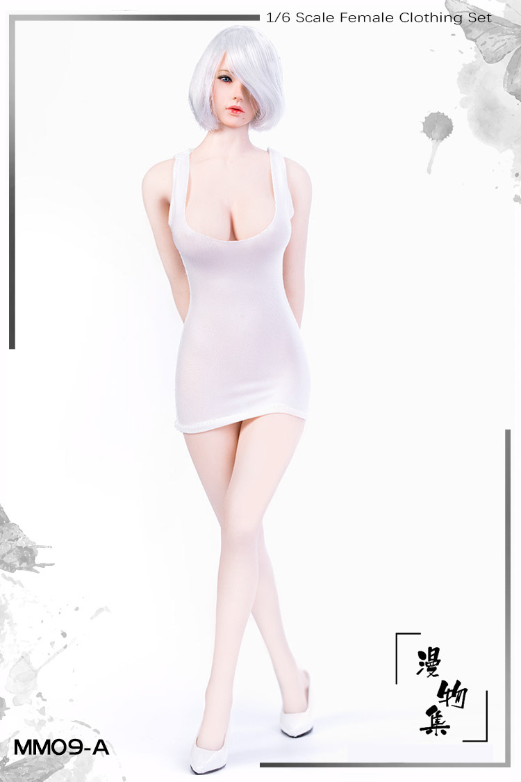 Manmodel MM09 Female Low-cut u collar mini dress