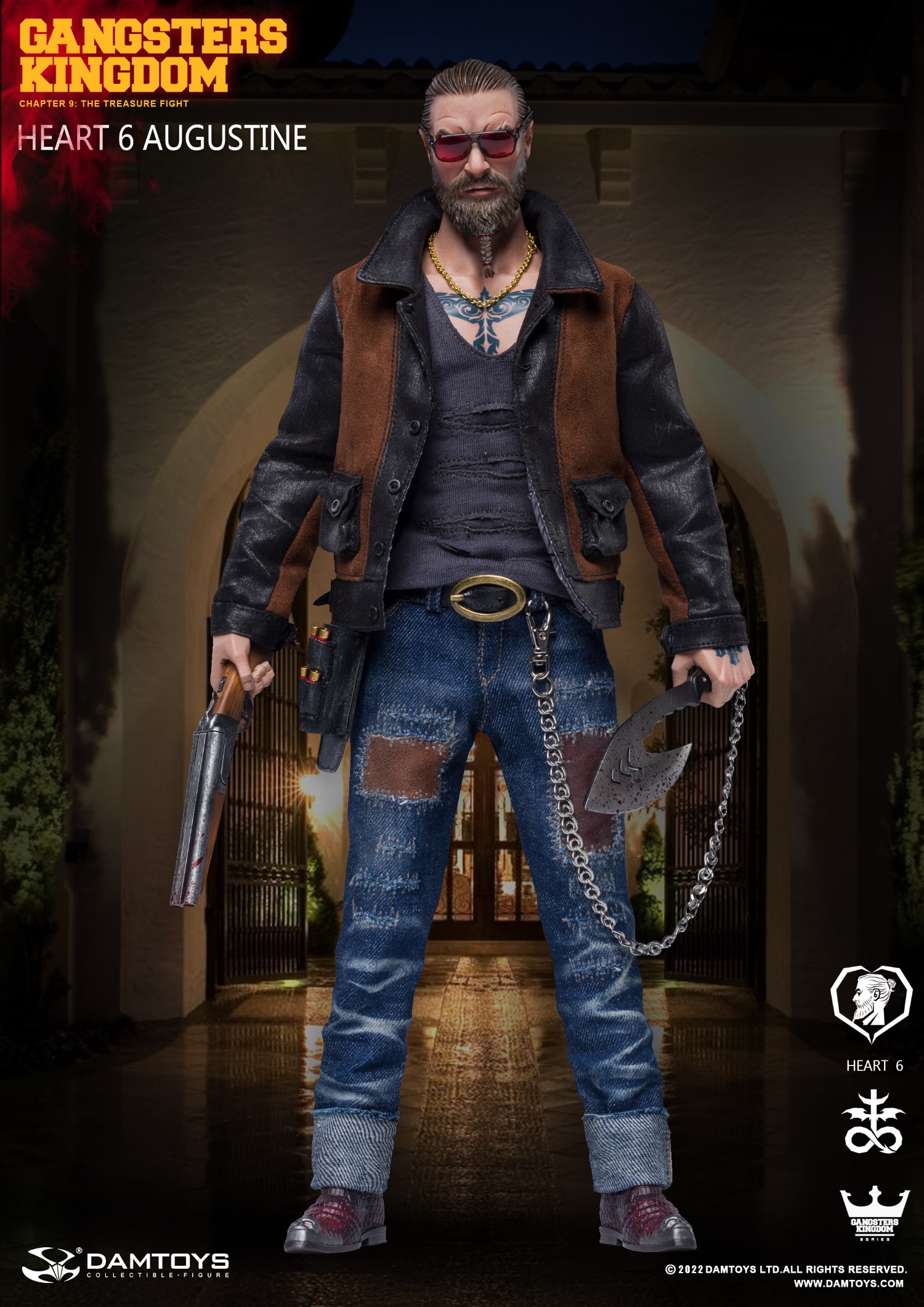 DAMTOYS GK027 1/6 GANGSTERS KINGDOM - HEARTS 6 AUGUSTINE