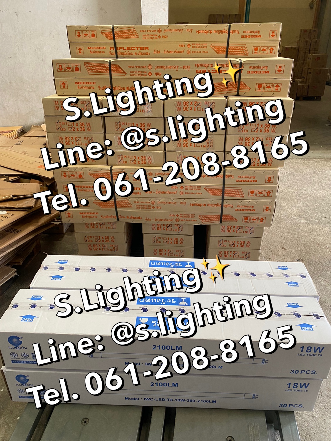 หลอดนีออน(ยาว) LED T8 18w 2100Lumen แสงขาว