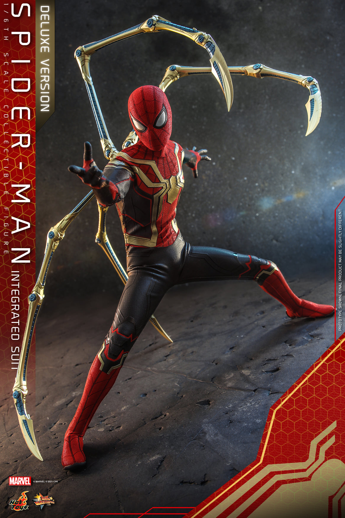 Hot Toys MMS624 1/6 Spider-Man: No Way Home - Spider-Man Integrated Suit (Deluxe Version)