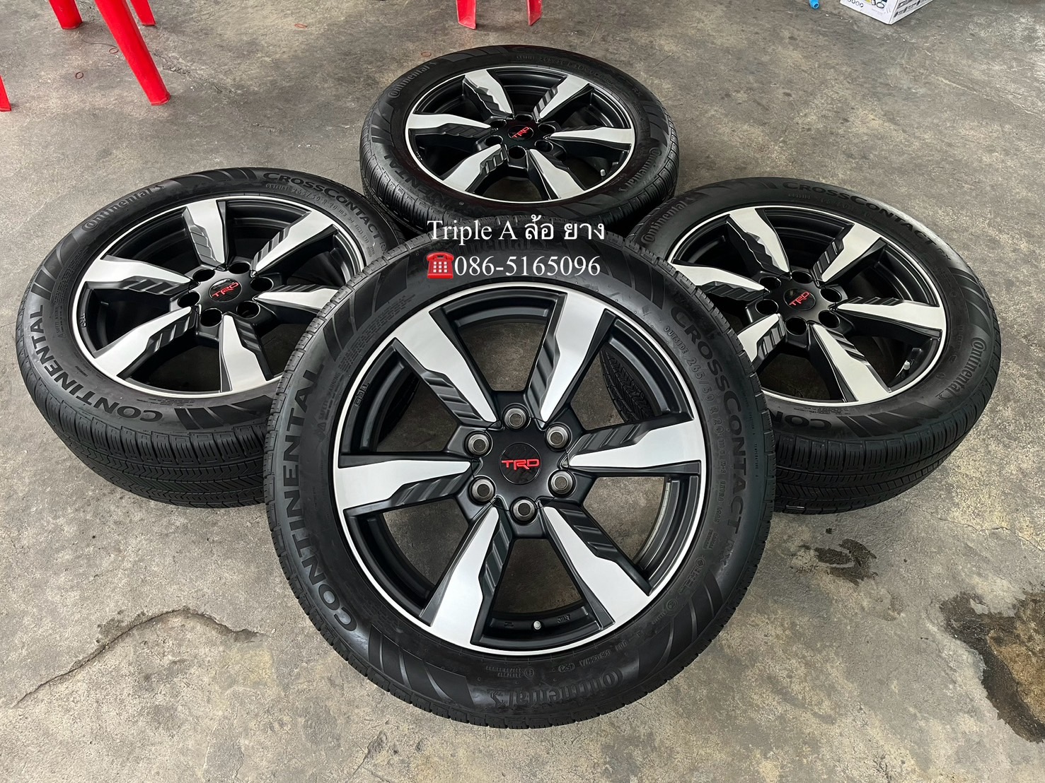 ✨ล้อแม็ก✨ Toyota Fortuner TRDแท้💯ขอบ 20 พร้อมยาง 265-50-20 Continental🌟ปี 23🌟