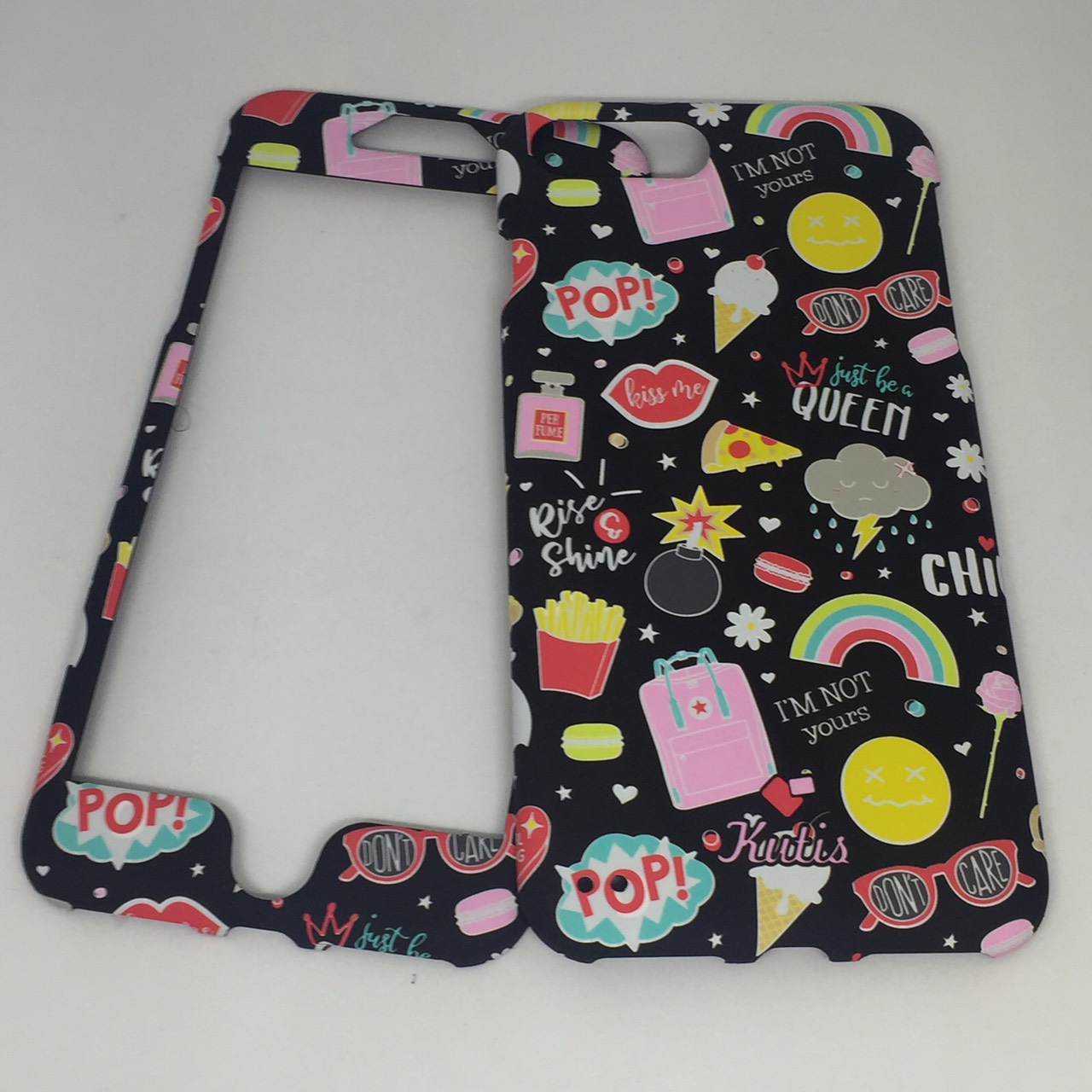 เคสคูทิส(Kutis)เคสไอโฟน7พลัส,8พลัส(ลายสายรุ้งPoP)มาใหม่ เคสประกบหน้า-หลัง เคสเรืองแสง เคสลายวินเทจ ร้านSuperhero Klongthom