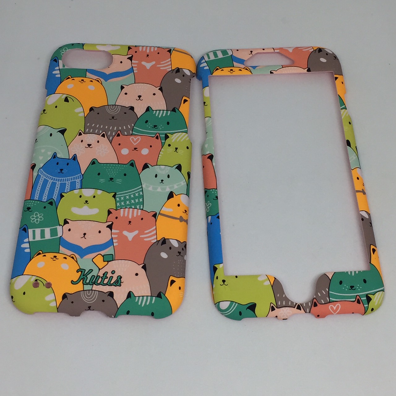 เคสคูทิส(Kutis)เคสไอโฟน7,8,SEปี2020(ลายแมวอ้วน)มาใหม่ เคสประกบหน้า-หลัง เคสเรืองแสง เคสลายวินเทจ ร้านSuperhero Klongthom
