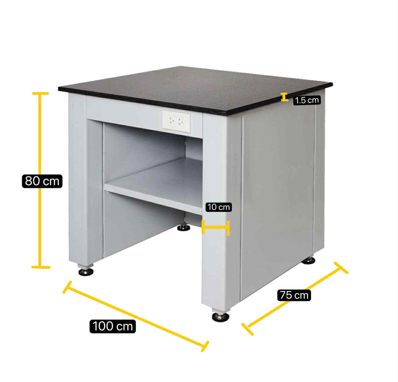 Balance Bench : โต๊ะวางเครื่องชั่ง พร้อมช่องปลั๊กไฟ ขนาด 90 cm