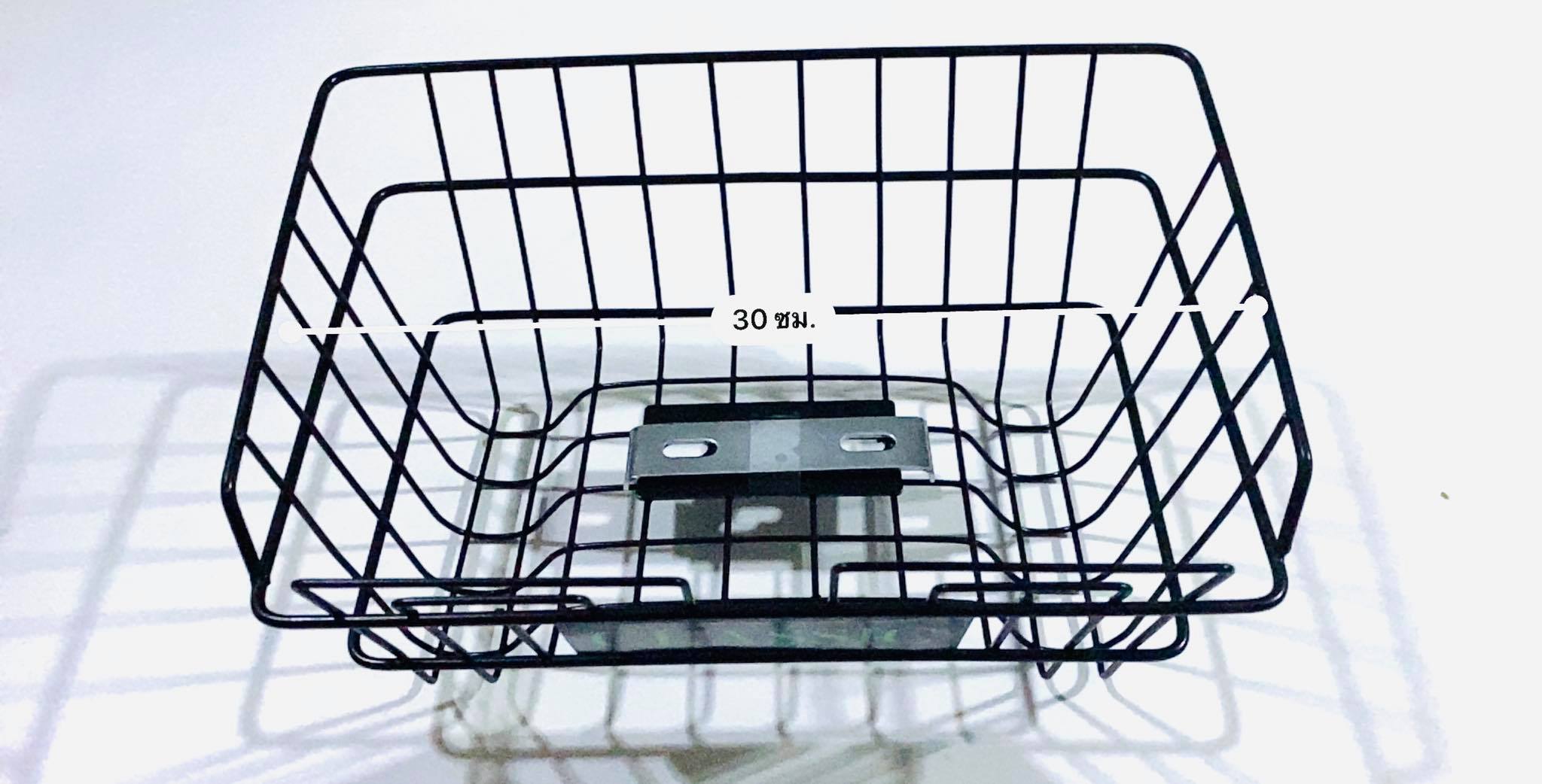 ตะกร้าหน้าคลาสสิกรถชาลี สีดำ C