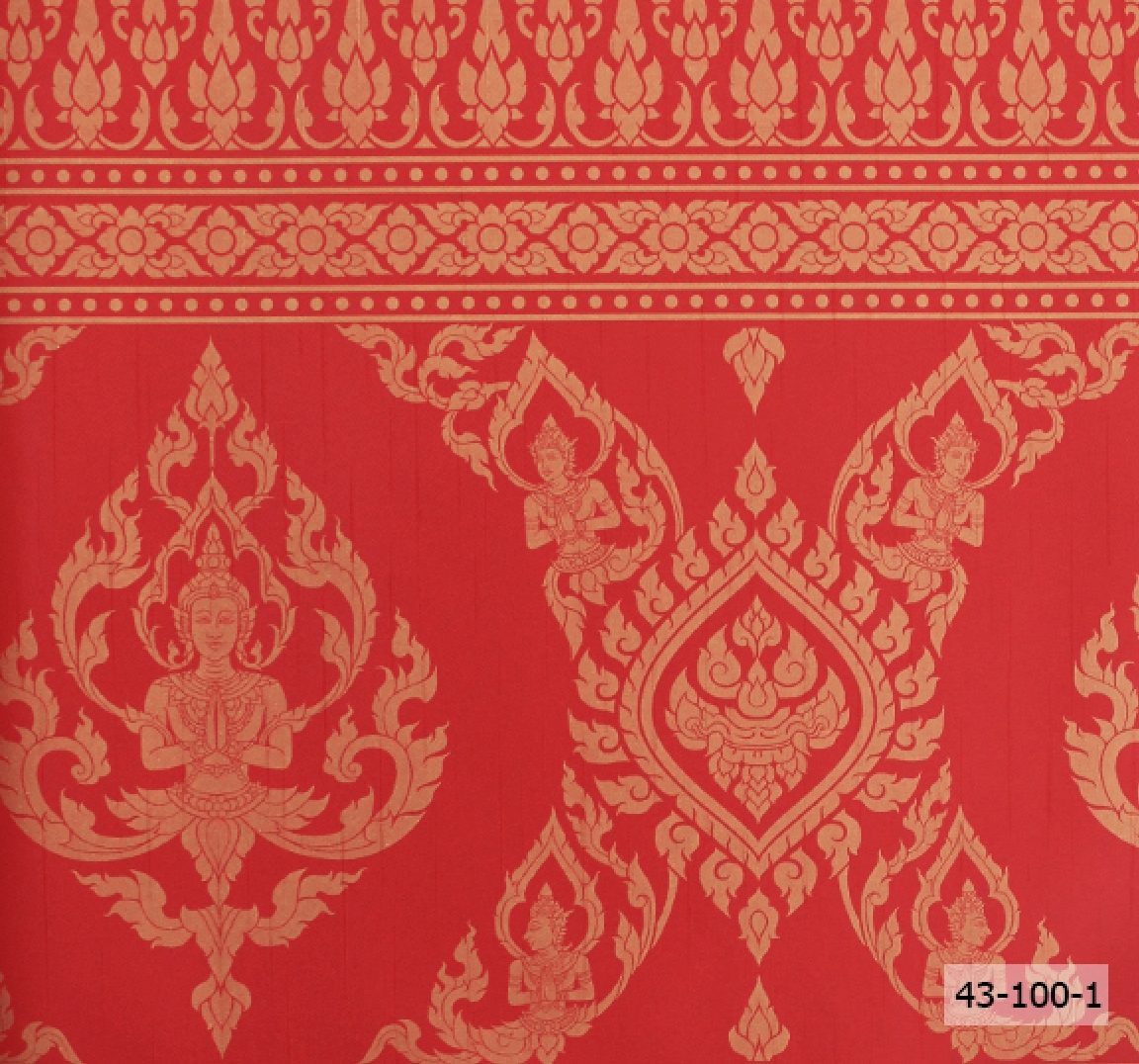 วอลล์เปเปอร์ลายไทย ลายไทย สีแดง