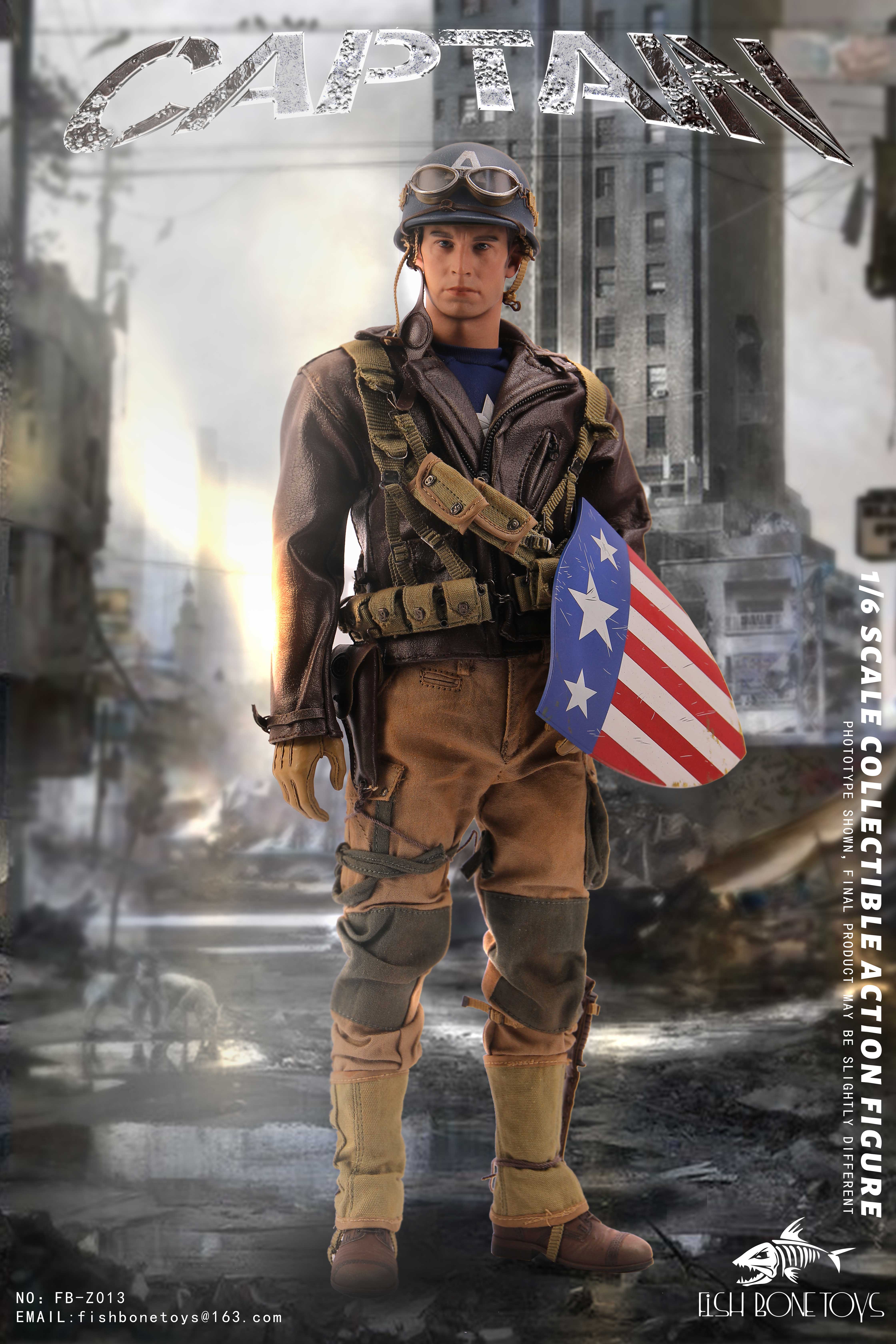 FISH BONETOYS FB-Z013 1/6 America World War II Captain