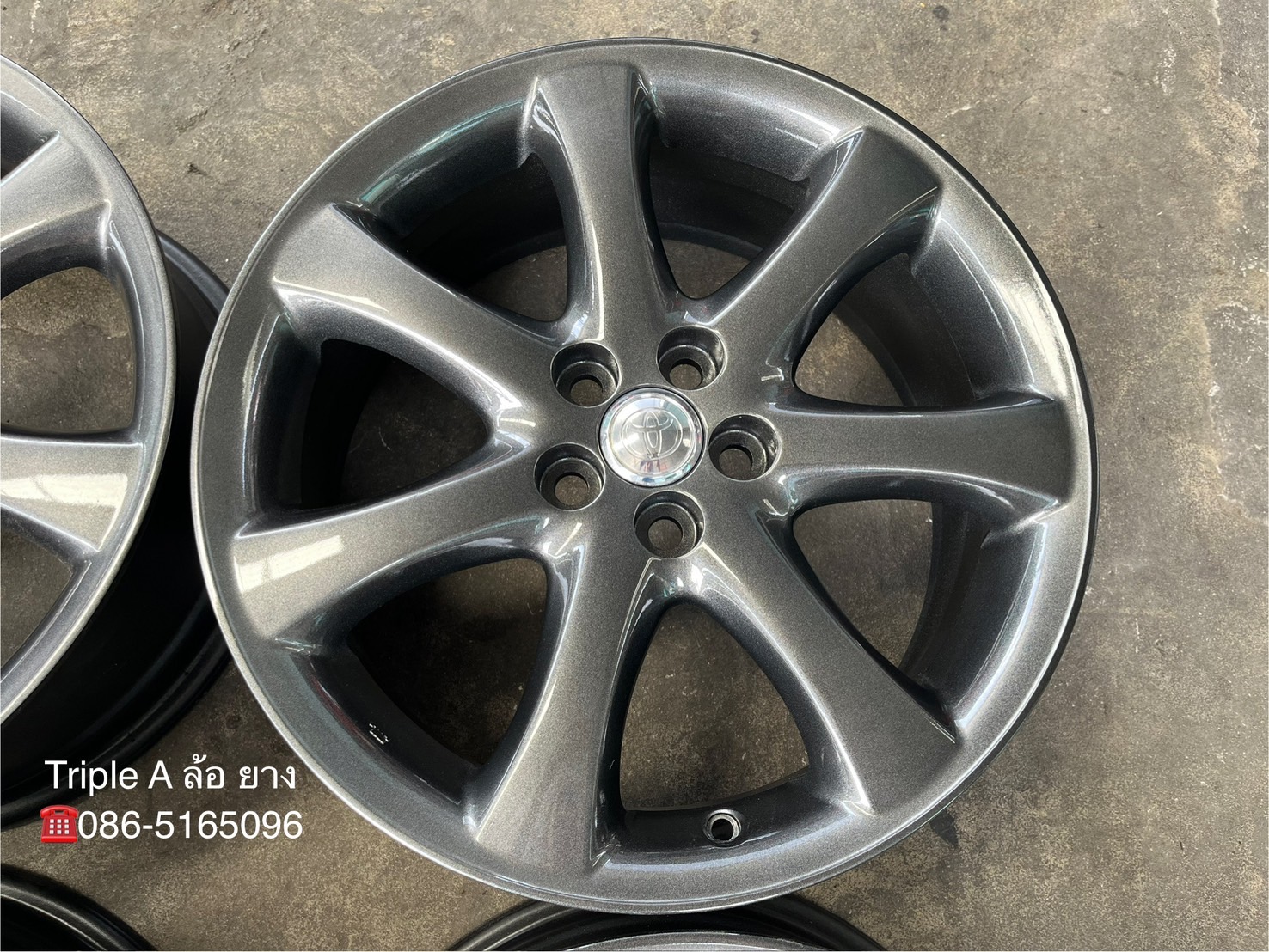 ✨ล้อแม็ก 5รู100✨Toyota Wish ขอบ 17 สีเทากัน💖สวยกริ๊บ💖