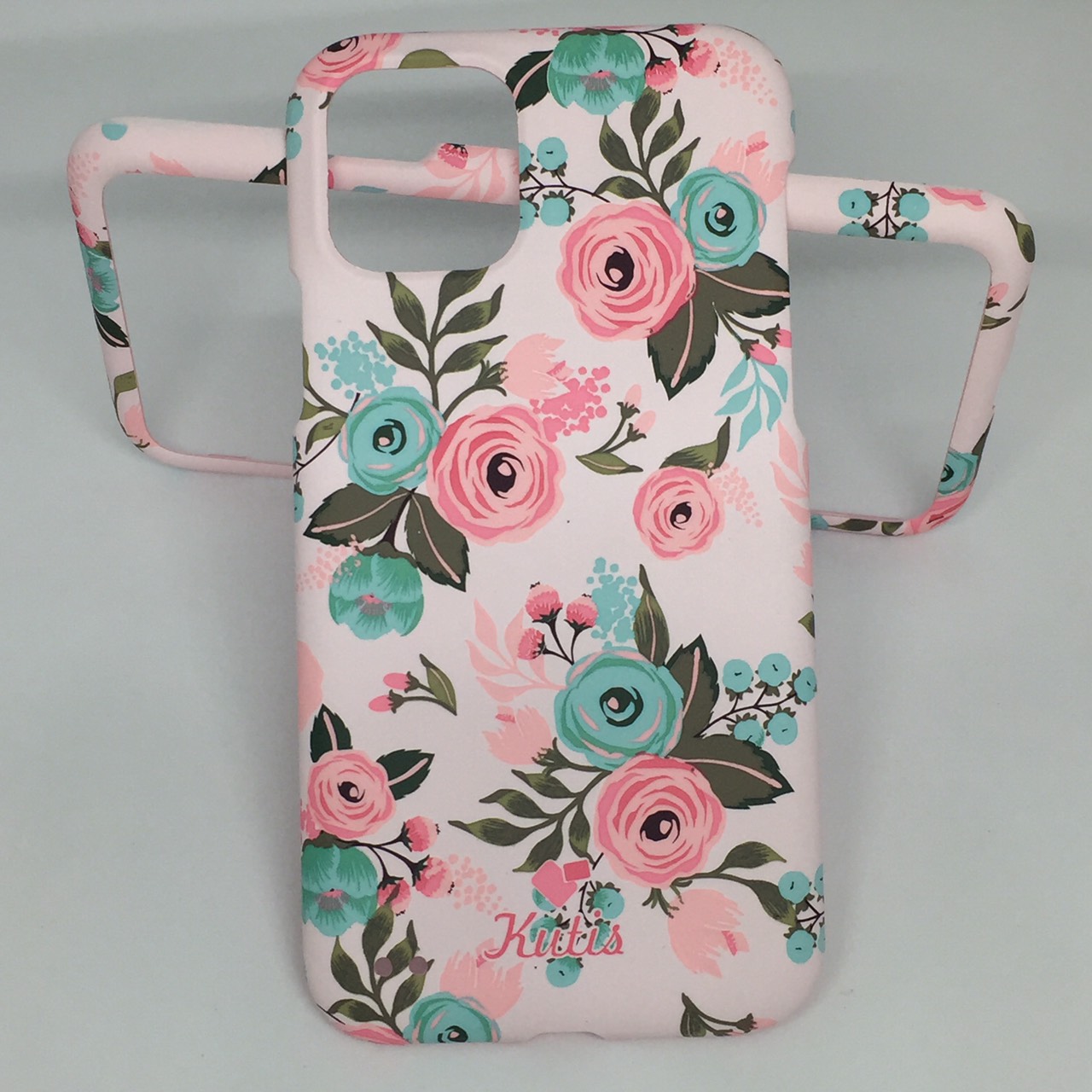 เคสคูทิส (Kutis) ไอโฟน11Pro(ลายดอกไม้สีพื้นสีชมพูอ่อน) มาใหม่ เคสประกบหน้า-หลัง