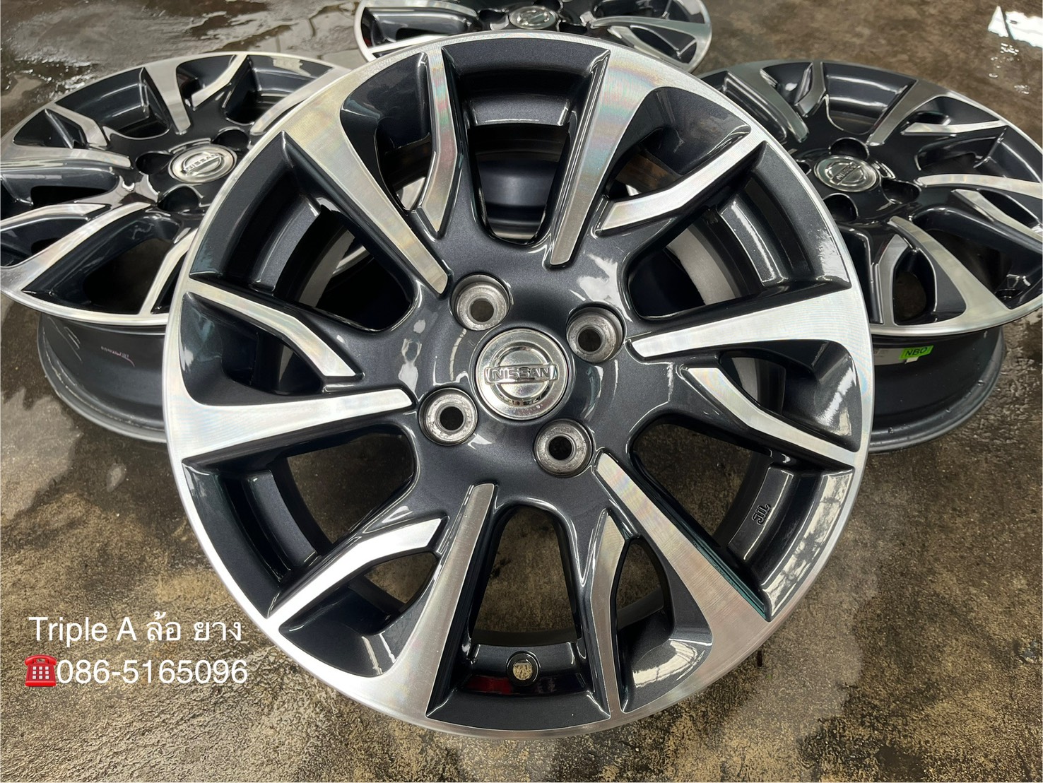 ✨ล้อแม็ก✨Nissan Almera Sportech รุ่นใหม่ ขอบ 15 เทาหน้าเงา💖สวยกริ๊บ💖