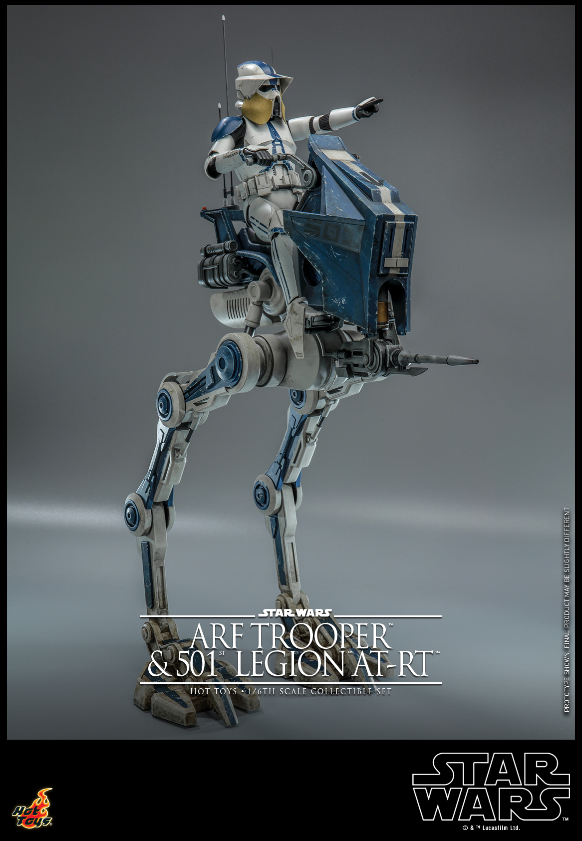 Hot Toys TMS091 1/6 Star Wars: The Clone Wars - ARF Trooper and 501st Legion AT-RT