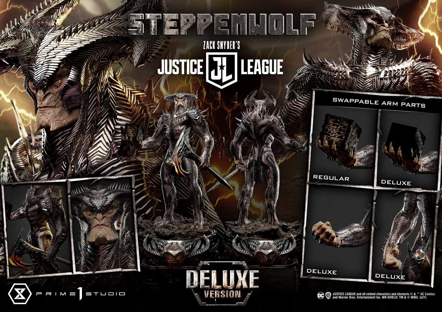 Prime 1 Studio MMJL-09DXS 1/3 Zack Snyder's Justice League - Steppenwolf (Deluxe Bonus Part)