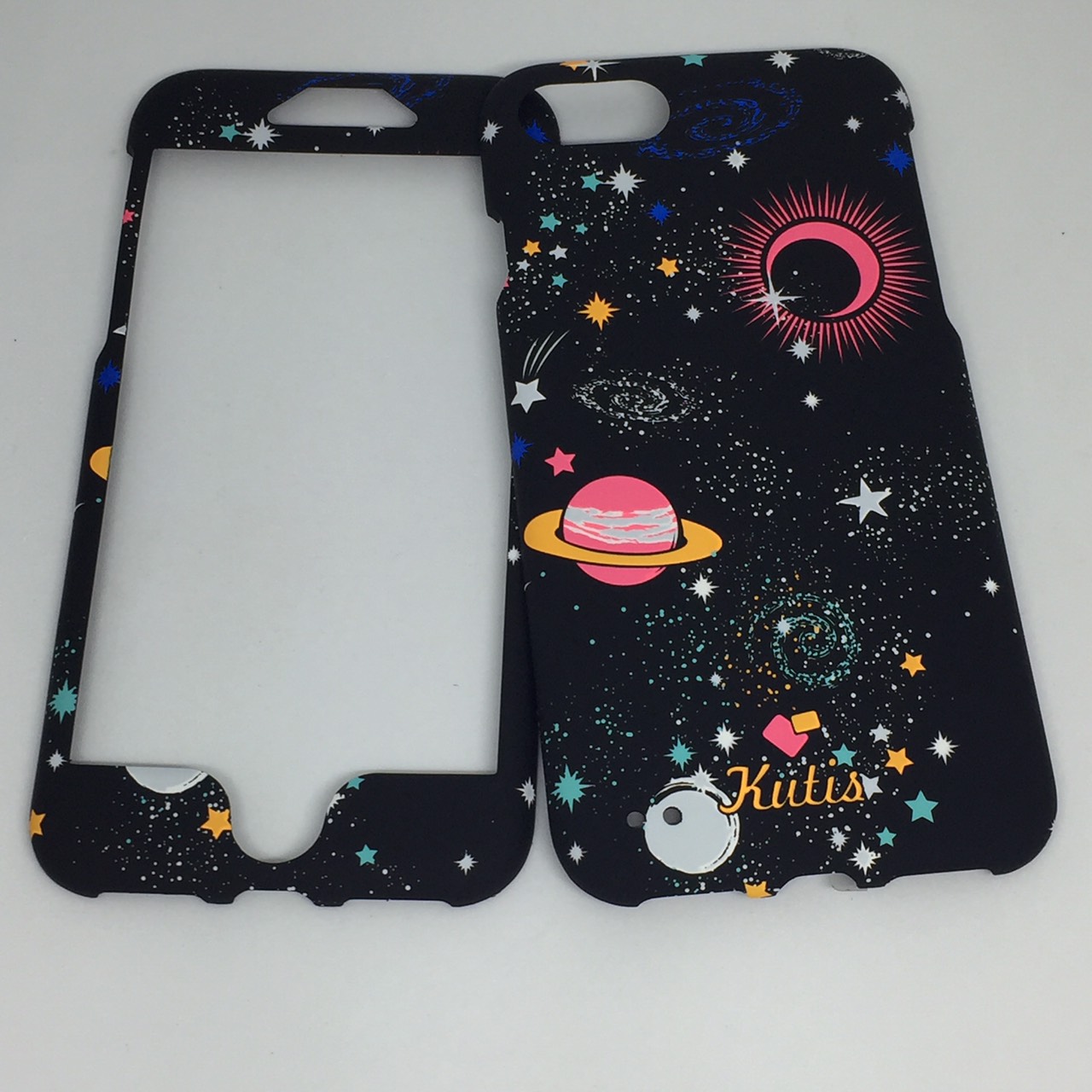 เคสคูทิส(Kutis)เคสไอโฟน7,8,SEปี2020(ลายอวกาศ)มาใหม่ เคสประกบหน้า-หลัง เคสเรืองแสง เคสลายวินเทจ ร้านSuperhero Klongthom