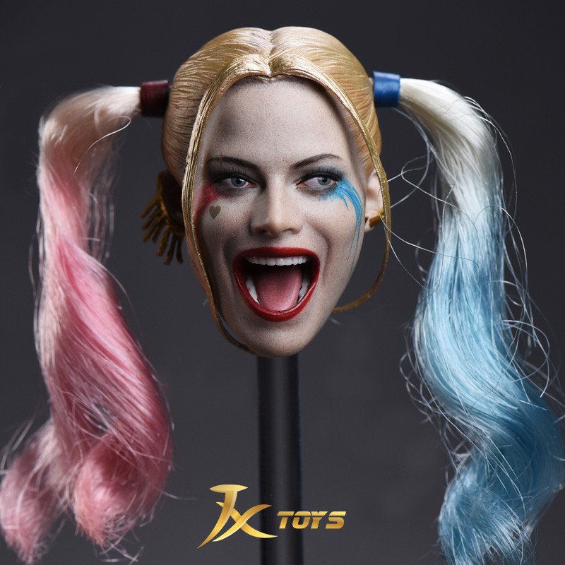JXTOYS JX-012 1/6 Clown Girl Hair Plastic Hair Double Whip Headsculpt