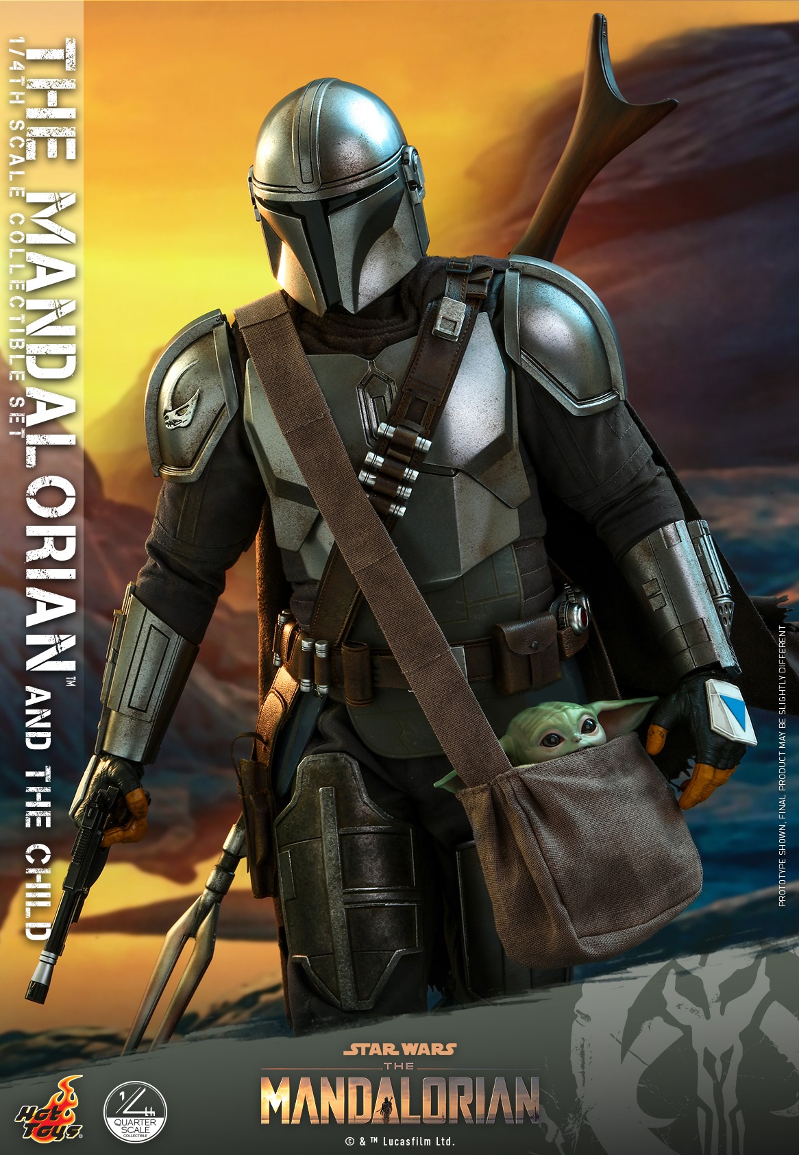 Hot Toys QS016 1/4 Star Wars™ The Mandalorian™ - The Mandalorian & The Child