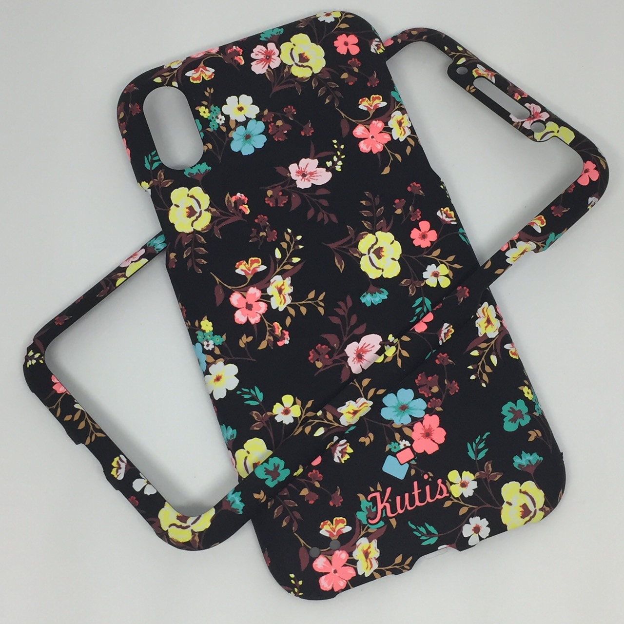 เคสคูทิส (Kutis) ไอโฟนX,XS (ลายดอกไม้ สีพื้นหลังสีดำ)มาใหม่ๆ