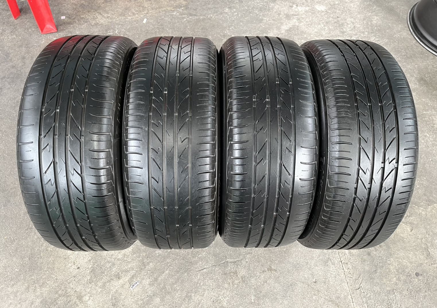 ✨ล้อแม็กแต่ง 4รู100✨TE37 หยอดแดง❤️ขอบ 15 พร้อมยาง 195-55-15 DAYTON💥ปี 22💥