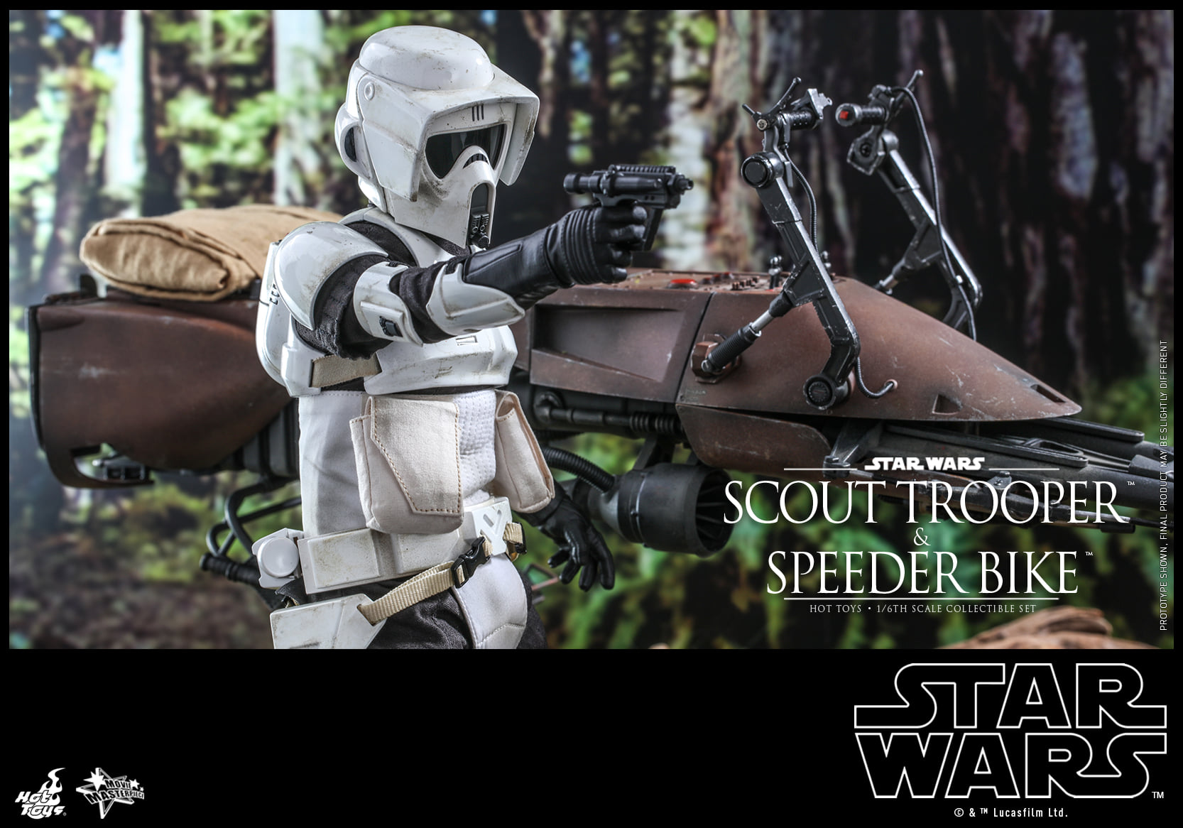 Hot Toys MMS612 1/6 Star Wars: Return of the Jedi - Scout Trooper and Speeder Bike