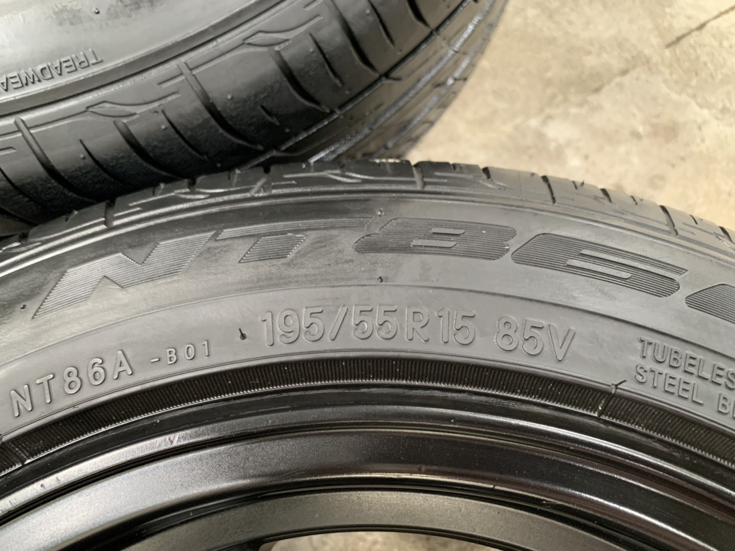 ✨ล้อแม็ก 4รู100✨TE37 ขอบ 15 สีดำ พร้อมยาง 195-55-15 NITTO ปี 18 สภาพดี