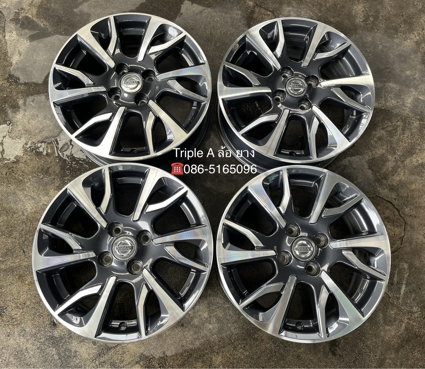✨ล้อแม็ก✨Nissan Almera Sportech รุ่นใหม่ ขอบ 15 เทาหน้าเงา💖สวยกริ๊บ💖