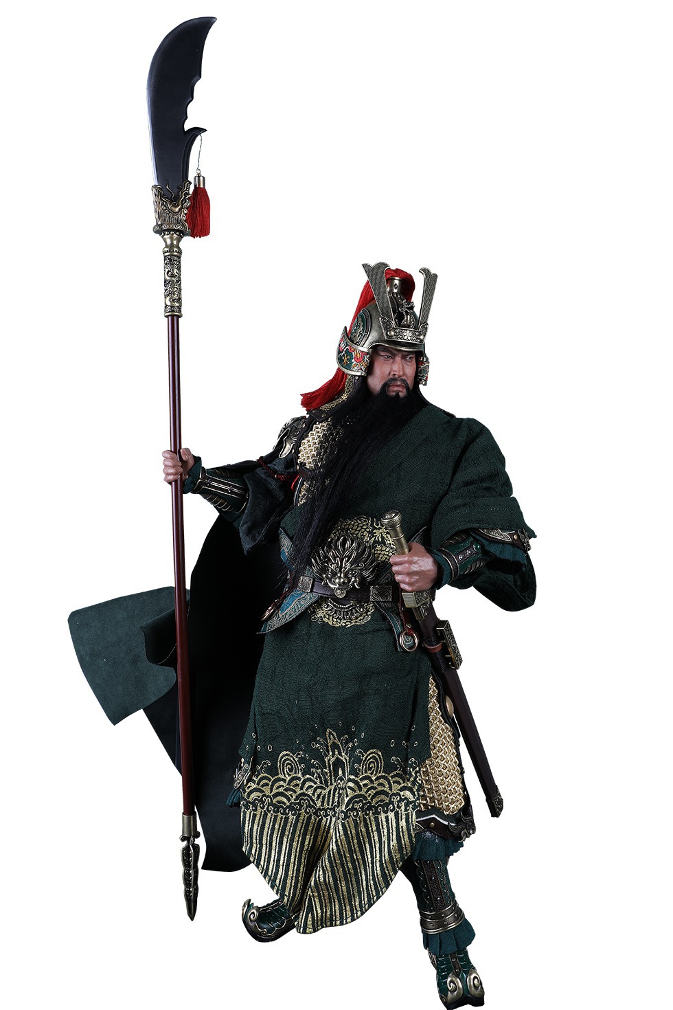 303TOYS MP009 + MP010 1/6 THREE KINGDOMS - MARQUIS GUAN YU YUNCHANG, GOD OF WAR (EXCLUSIVE COPPER VERSION) + RED RABBIT, THE STEED OF GUAN YU