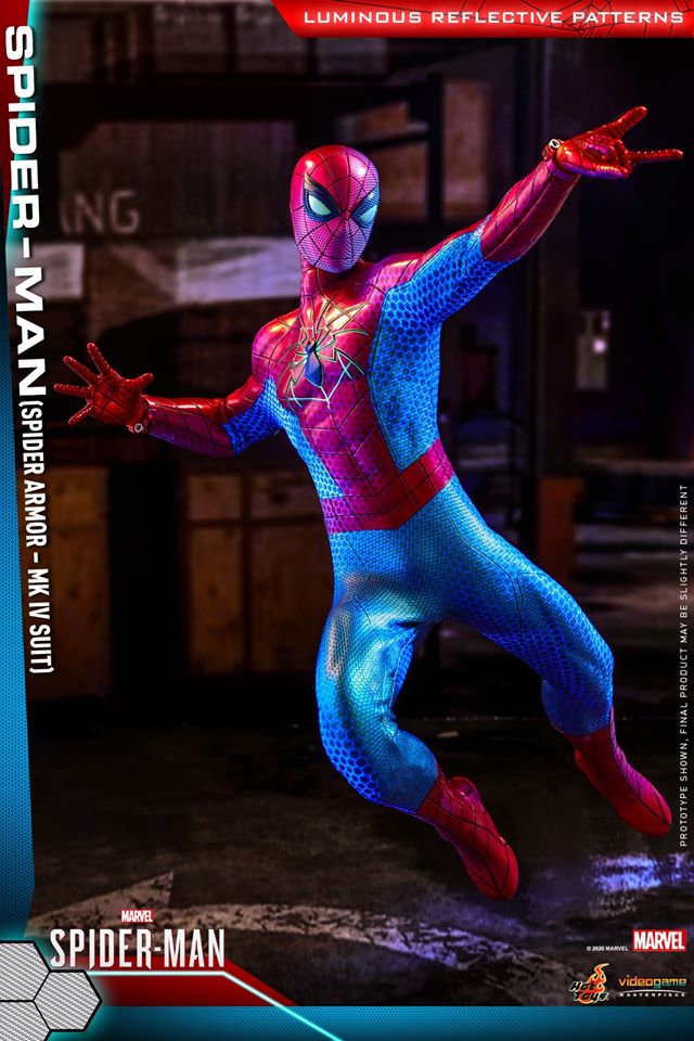 Hot Toys VGM43 Marvel's Spider-Man 16 Spider-Man (Spider Armor - MK IV Suit)