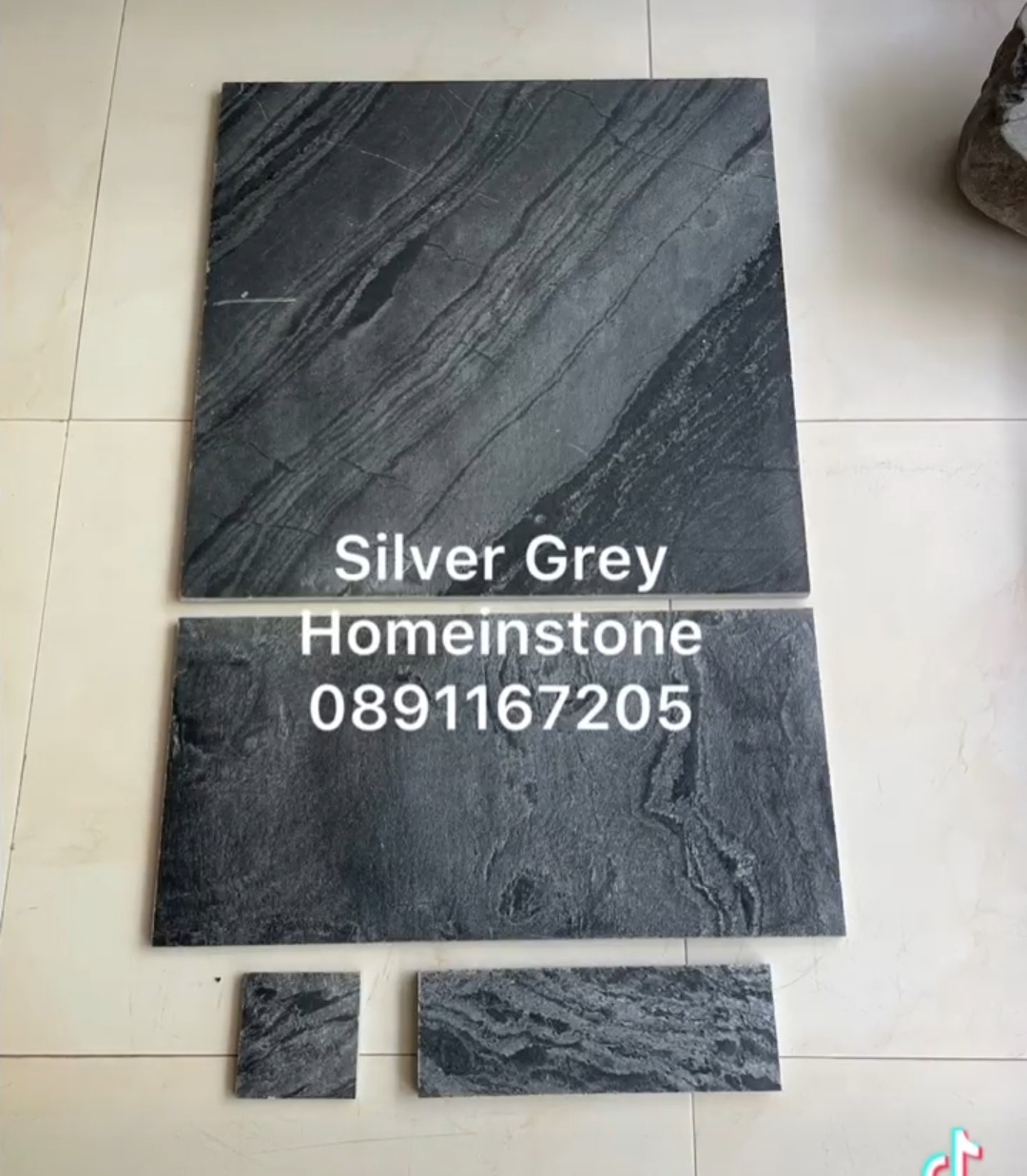 หินปูสระว่ายน้ำ Silver Grey