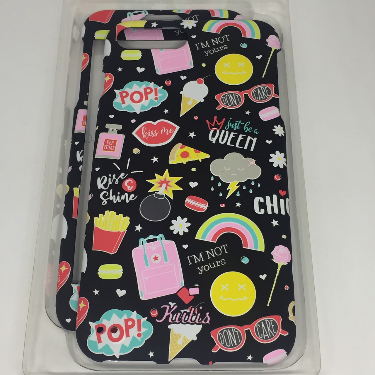 เคสคูทิส(Kutis)เคสไอโฟน7พลัส,8พลัส(ลายสายรุ้งPoP)มาใหม่ เคสประกบหน้า-หลัง เคสเรืองแสง เคสลายวินเทจ ร้านSuperhero Klongthom