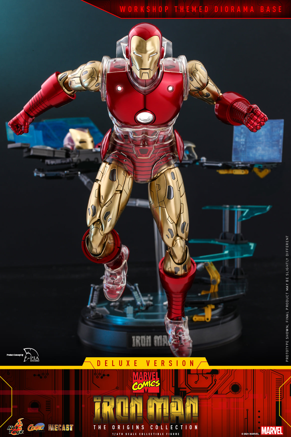 Hot Toys CMS08D38 1/6 Marvel Comics - Iron Man (Deluxe Version) [The Origins Collection]