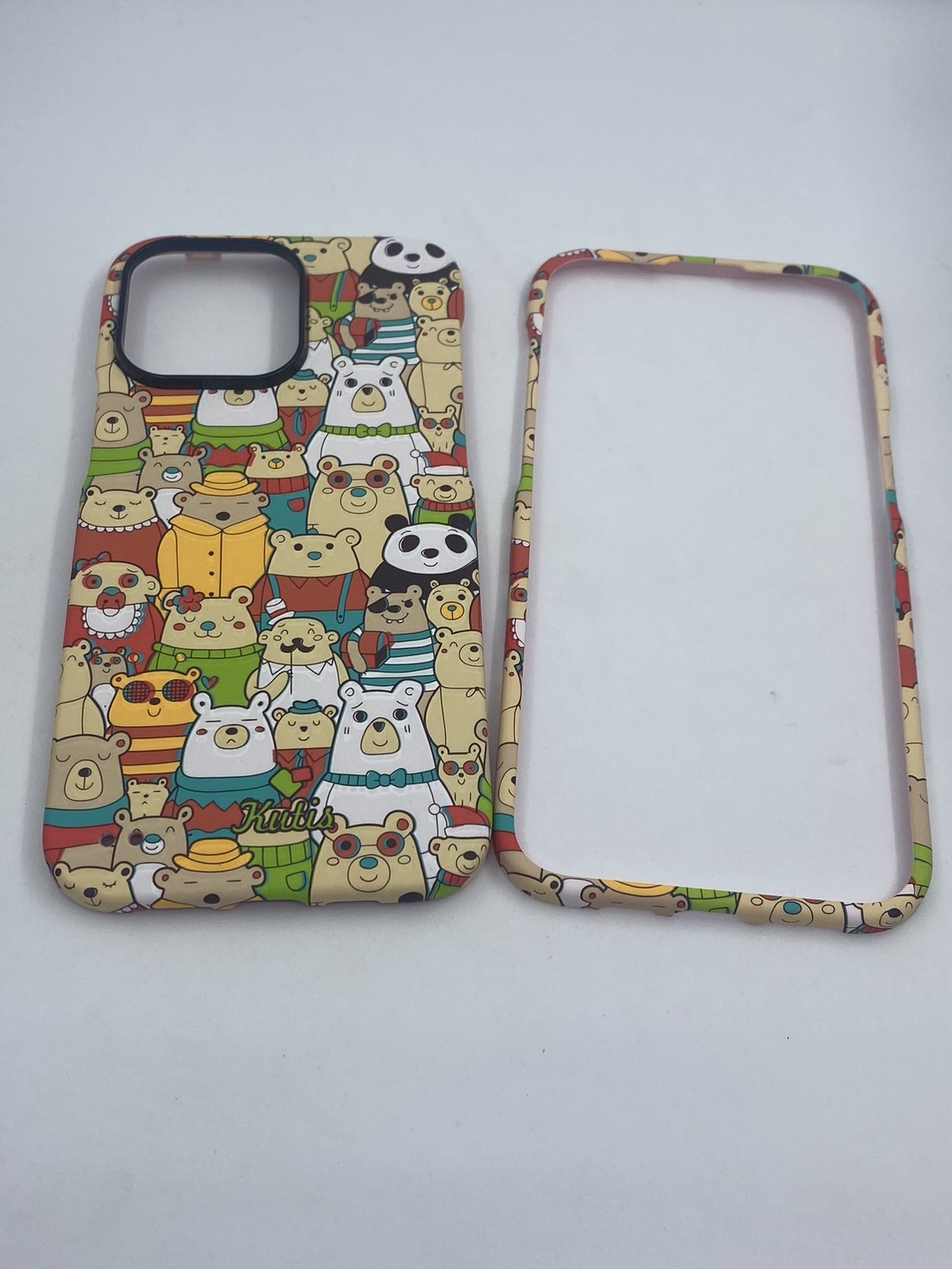 เคสคูทิส(Kutis)เคสไอโฟน14PROMAX(ลายหมีหมู่)มาใหม่ เคสประกบหน้า-หลัง เคสเรืองแสง เคสลายวินเทจ ร้านSuperhero Klongthom