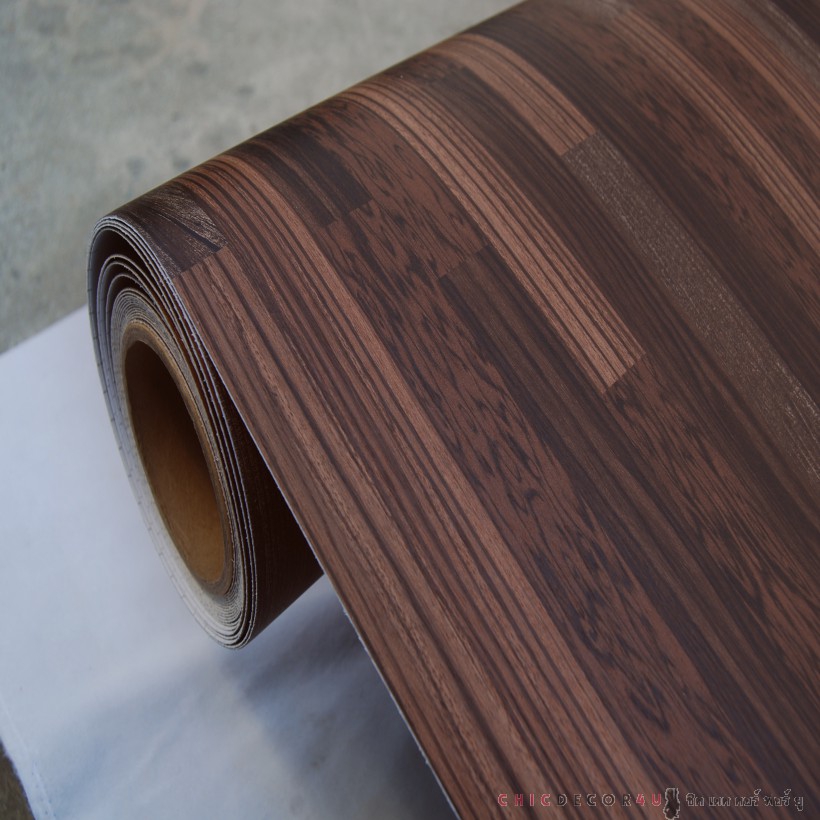 พีวีซีปูพื้น ลายไม้น้ำตาลเข้มดำ layer – dark brown JP-006 หน้ากว้าง 100 ซม หนา 0.6 มม ยาวเมตรละ