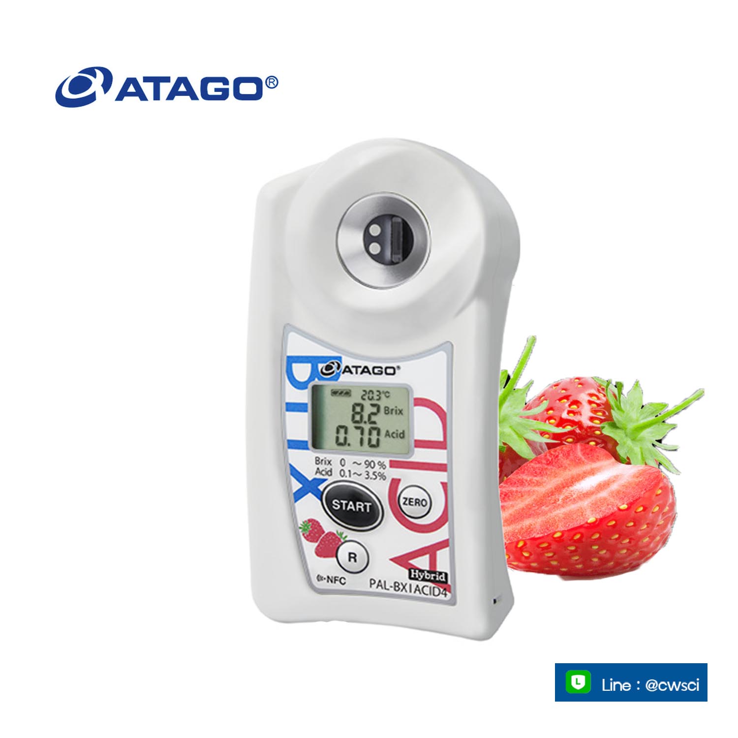 Pocket Brix-Acidity Meter (Strawberry) PAL-BX|ACID4 Master Kit ยี่ห้อ Atago, Japan