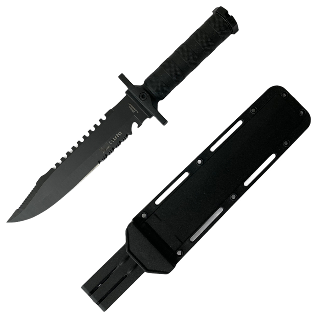 มีดใบตาย มีดพก Columbia 2328A ยาว 13.6 นิ้ว (34.5 ซม.) พร้อมปลอกมีด ABS เหน็บเข็มขัดสำหรับเก็บมีด