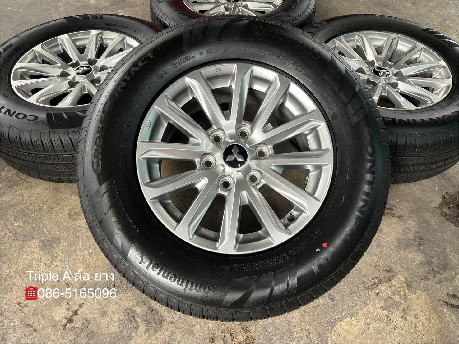 ✨ล้อแม็ก✨Mitsu Triton Plus ขอบ 17 พร้อมยางป้ายแดง 265-65-17 Continental💥ปี 25💥