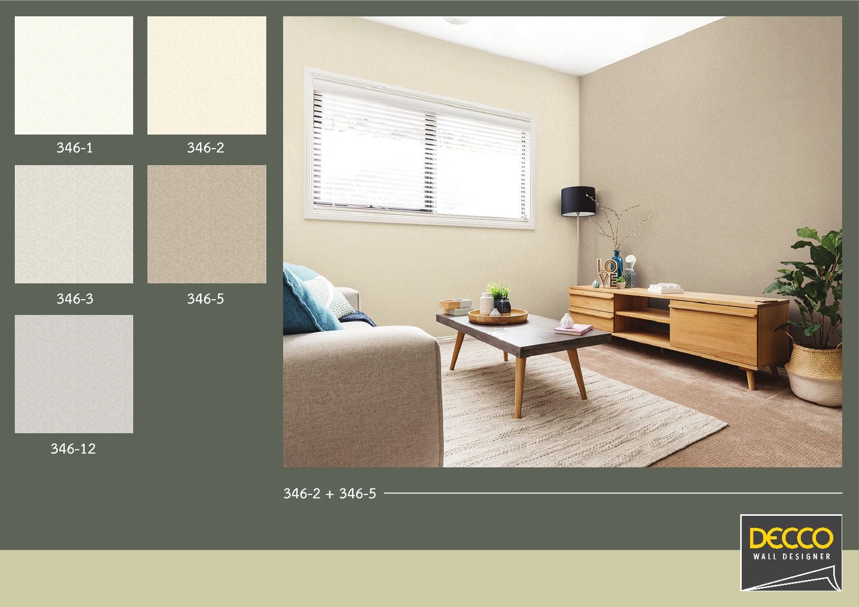 PLAIN รหัส 346 โทนสีกากี วอลเปเปอร์สไตล์เรียบ | แจ้งรหัสในแชทนะคะ