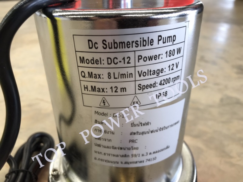 ปั๊มแช่ สแตนเลสโซล่าเซลล์ 1" DC-12V. THARA