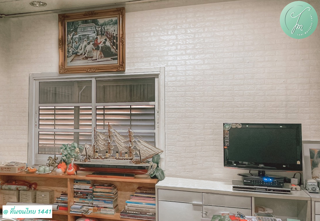 วอลเปเปอร์โฟม "ชนิดม้วน" ลายอิฐ แบบหนา ม้วนละ 5 ตรม.