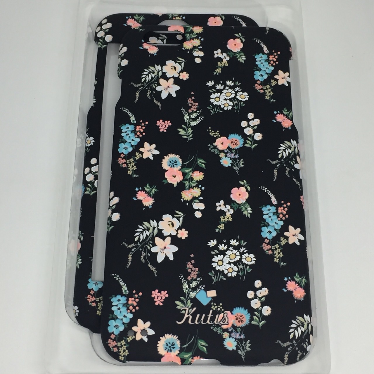 เคสคูทิส(Kutis)เคสไอโฟน6พลัส,6Sพลัส(ลายช่อดอกไม้Newสีฟ้า)มาใหม่ เคสประกบหน้า-หลัง เคสเรืองแสง เคสลายวินเทจ ร้านSuperhero Klongthom