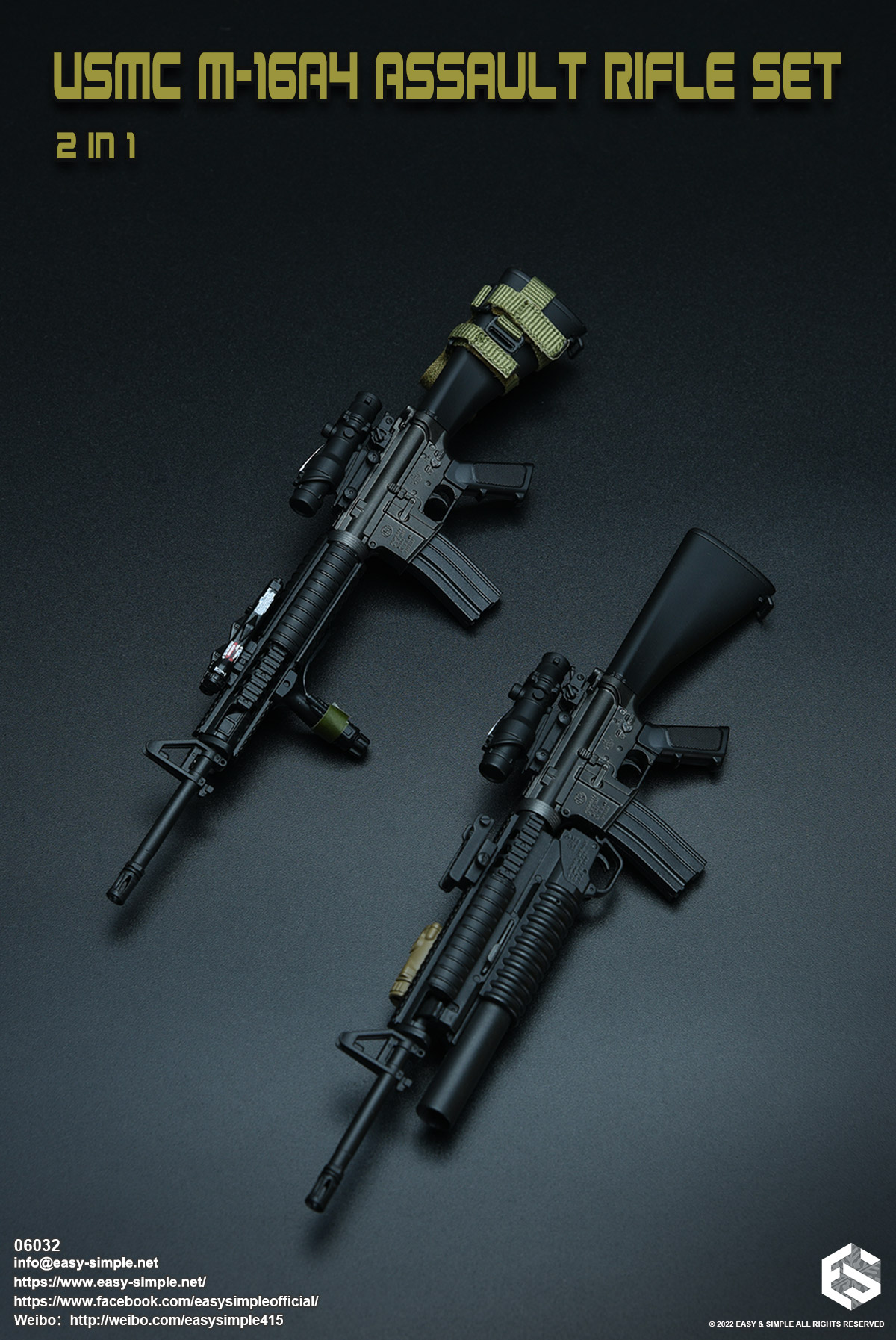 Easy&Simple 06032 USMC M16A4 Assault Rifle Set 2 in 1