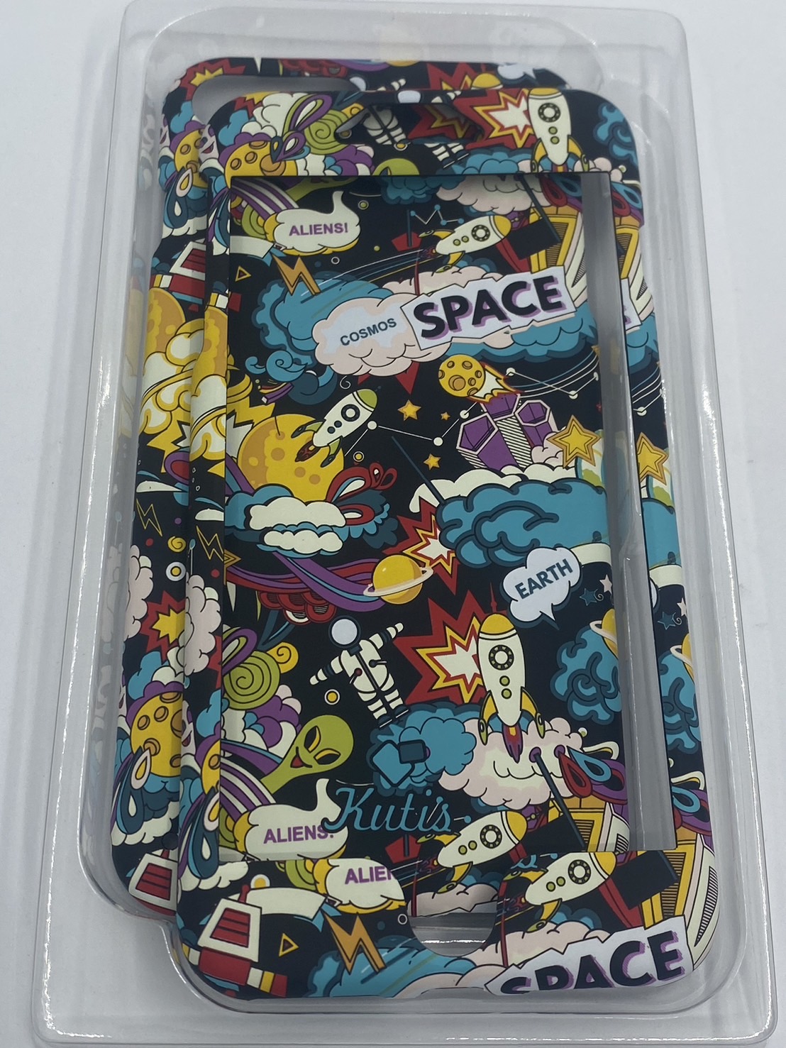 เคสคูทิส(Kutis)เคสไอโฟน7พลัส,8พลัส(ลายSPACE)มาใหม่ เคสประกบหน้า-หลัง เคสเรืองแสง เคสลายวินเทจ ร้านSuperhero Klongthom